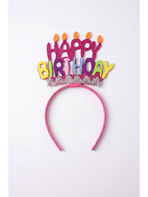 Le Mabelle Çok Renkli Pastel Tonları Happy Birthday Kız Çocuk Parti Tacı