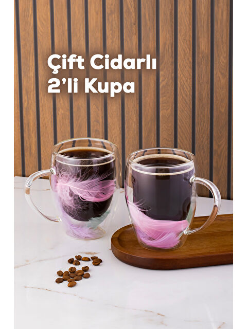 Perotti 16796 Double Feather Çift Cidarlı Kupa 2 Adet 350 ml - S000407495-26865