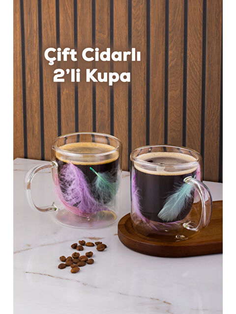 Perotti 16792 Double Feather Çift Cidarlı Kupa 2 Adet 300 ml - S000407496-26865