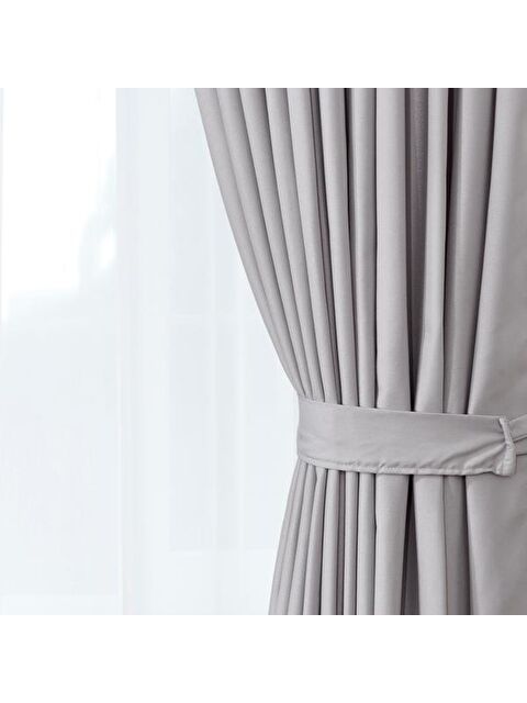 Evidea Soft Rista Fon Perde - Gri - 300x270 cm - S000367054-20600