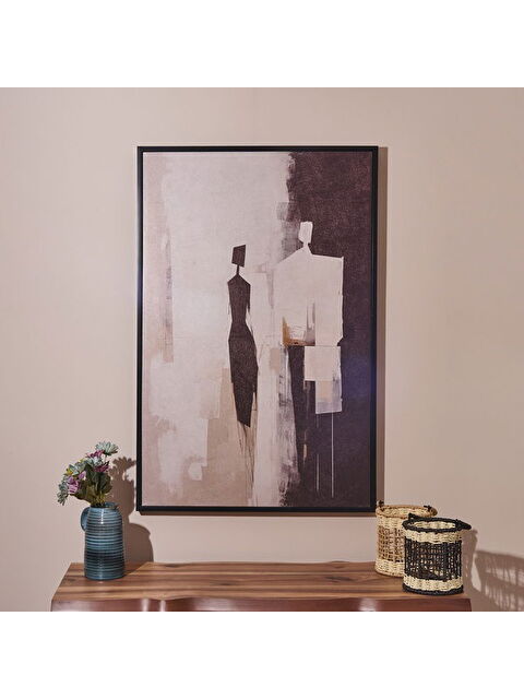 Evidea Deco Contraste Tablo - Bej / Siyah - 90x60 cm - S000367055-37216