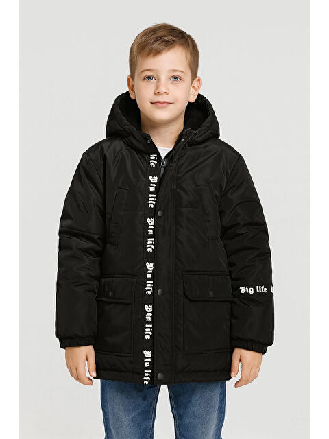 Myhanne Kapüşonlu Kışlık Erkek Çocuk Mont 4208 - S000459321-19351