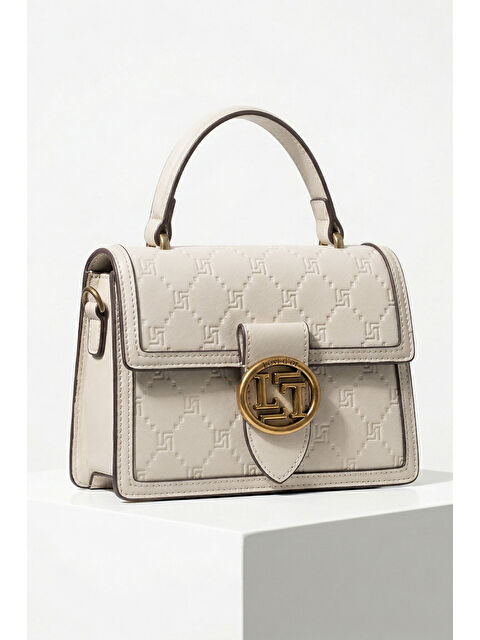 Remsa Ek Askılı Sert Deri Çanta 930395 Krem