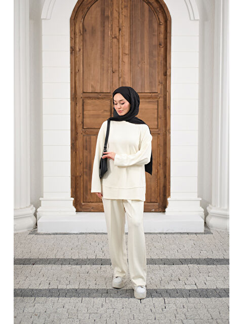 Locco Moda Kadın Pantolonlu Takım Beyaz - S000513592-20063