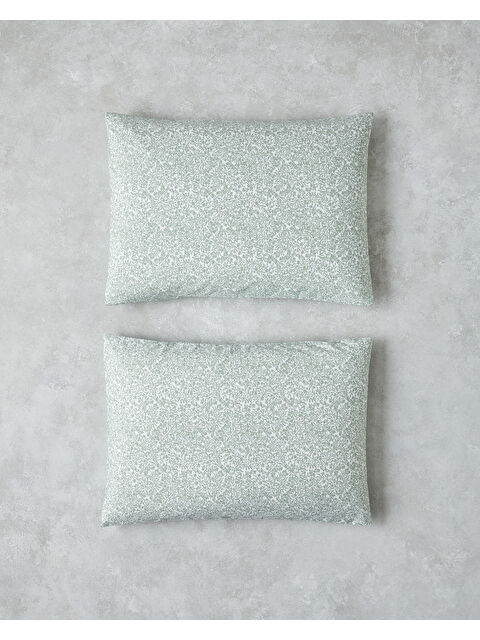 English Home TIMELESS GARDEN Kolay Ütülenir 2'li Yastık Kılıfı 50x70 cm Yeşil - S000362762-18194