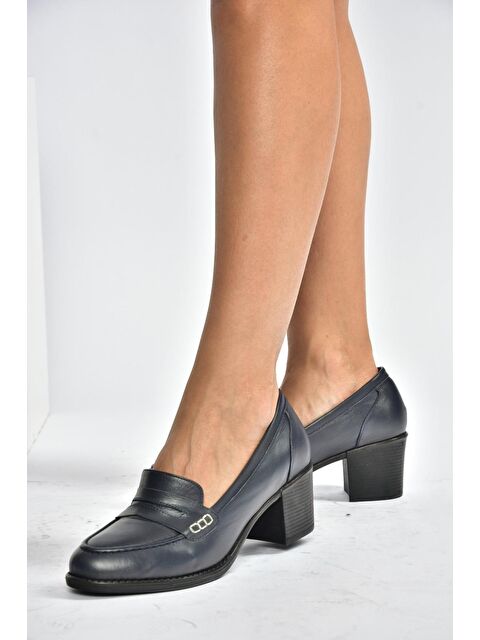 Fox Shoes Lacivert Kadın Topuklu Ayakkabı V468707503 - S000442260-21164