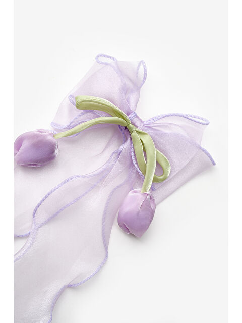 Le Mabelle Lila Lale Figürlü Sallantılı Kız Çocuk Otomatik Toka - S000473292-17878