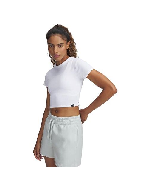 Under Armour Rival Rib Baby Kadın Beyaz Yuvarlak Yaka Tişört