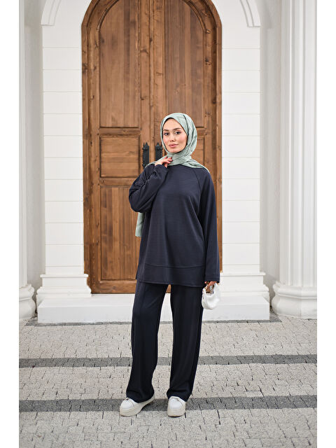 Locco Moda Kadın Pantolonlu Takım Lacivert