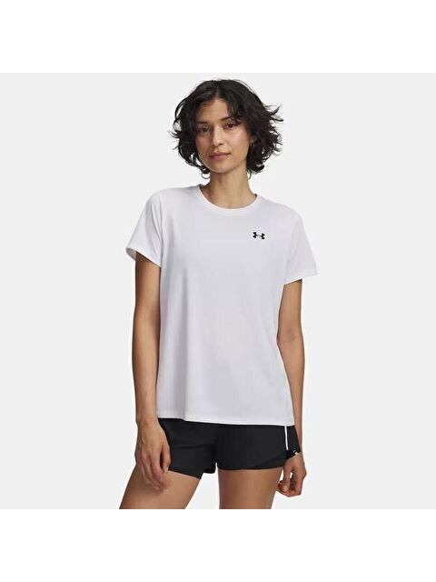 Under Armour Tech Solid Kadın Beyaz Yuvarlak Yaka Tişört