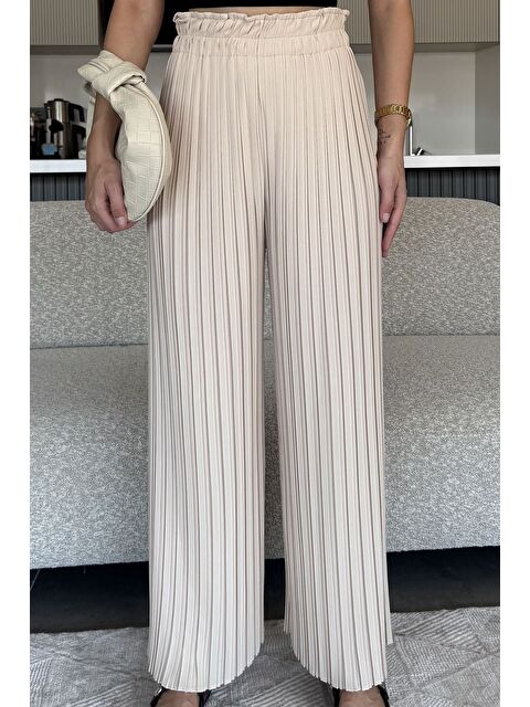 Gülseli Kadın Bel Lastikli Piliseli Bol Kesim Pantolon - S000445327-19927