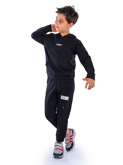 Mnk Baby & Kids Class Kanguru Cepli Kapüşonlu Çocuk Eşofman MNK10071 - S000439909-19351