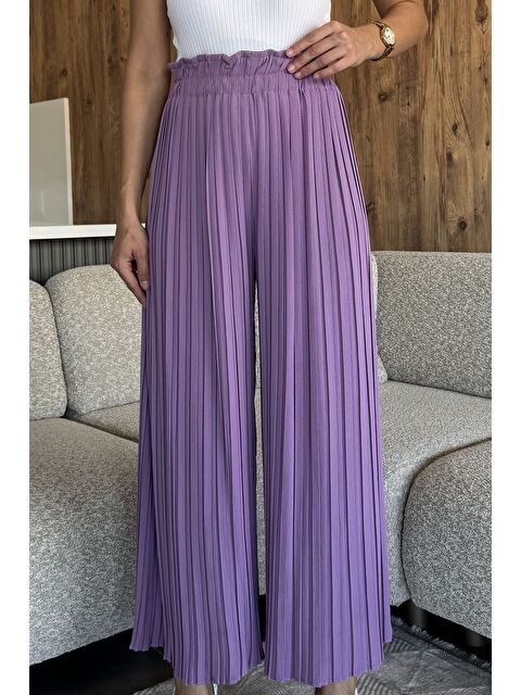 Gülseli Kadın Bel Lastikli Piliseli Bol Kesim Pantolon - S000445327-17878