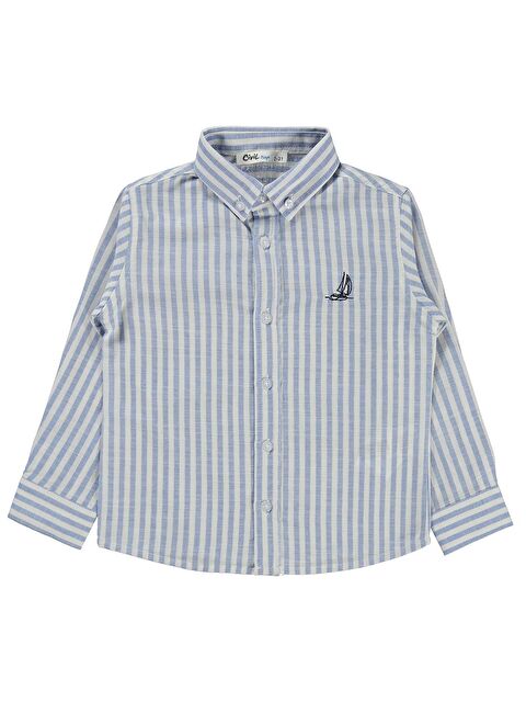 Civil Boys Nakışlı Gömlek 2-5 Yaş Gömlek - Mavi 4-5 Yaş - S000526336-17234