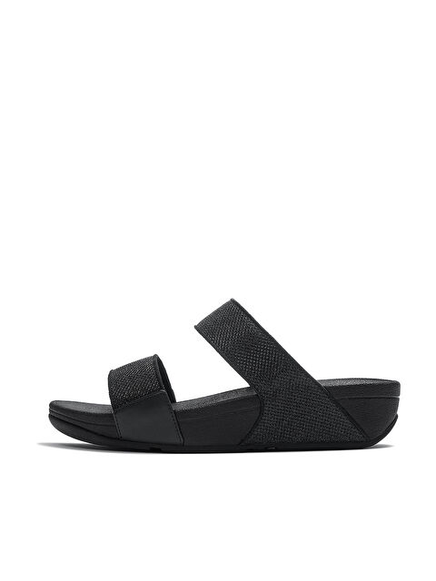 Fitflop Kadın Siyah Terlik A4Y-001 LULU Textured Glitzy
