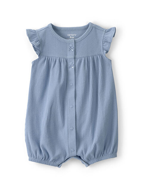 Carter's Kız Bebek Kısa Tulum 3 Ay-24 Ay Mavi
