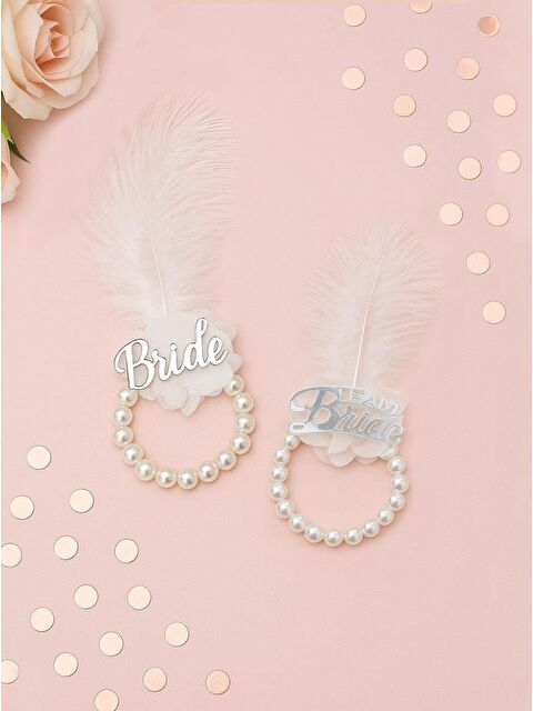 Parti Adresi İncili Nedime Bilekliği Bride Bileklik Bekarlığa Veda Partisi Aksesuar Seti Gümüş 10'lu - S000522806-19966