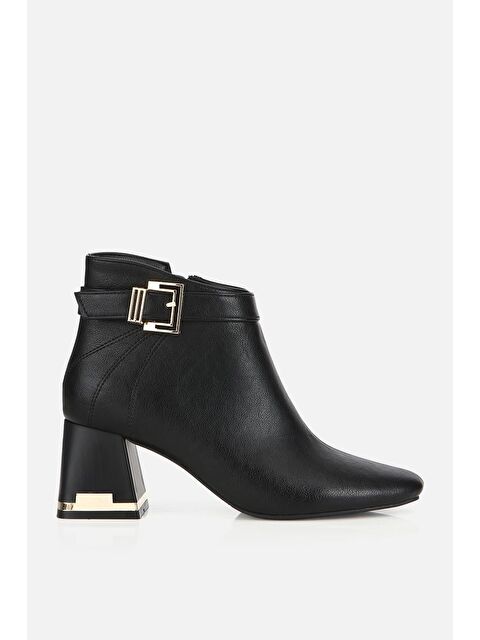 Yaya By Hotiç Kadın Siyah Kemer Detaylı Topuklu Bot - S000495193-19351