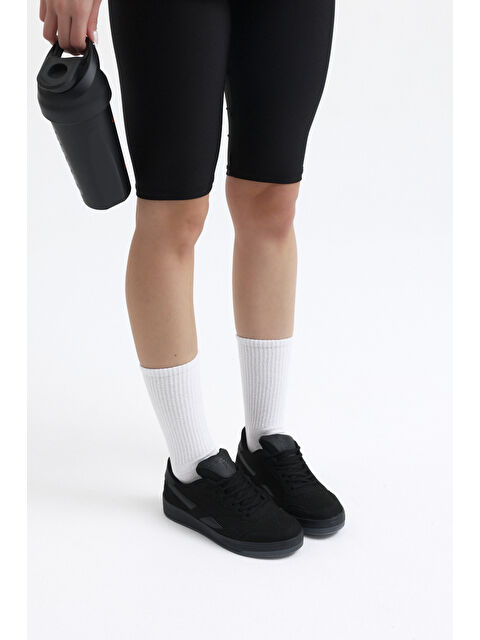 TONNY BLACK Unisex Siyah Rahat Kalıp Termo Taban Bağcıklı Spor Ayakkabı - S000506022-19351