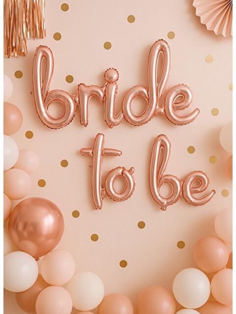 Parti Adresi Bride To Be Folyo Balon El Yazılı Bekarlığa Veda Partisi Balonu Rose Gold - S000522816-27599