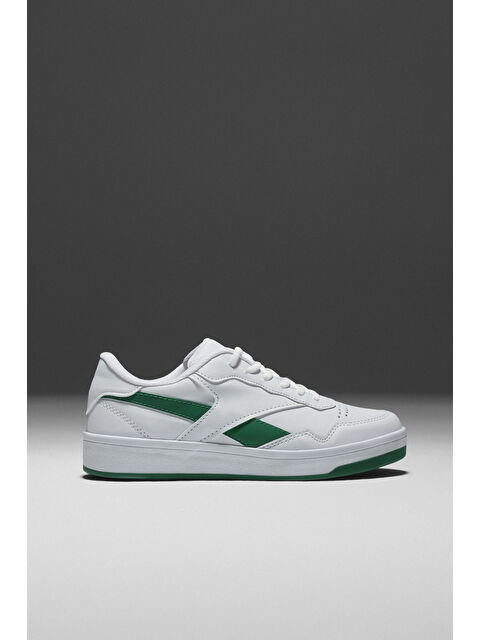 TONNY BLACK Unisex Beyaz Yeşil Rahat Kalıp Termo Taban Bağcıklı Spor Ayakkabı - S000506022-37251