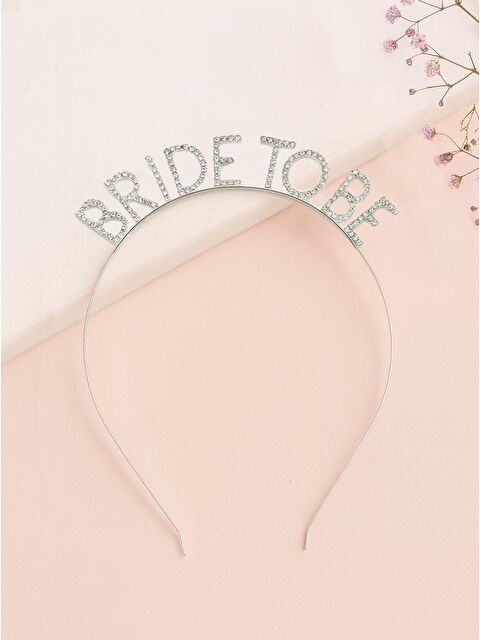 Parti Adresi Bride To Be Taç Taşlı Metal Bekarlığa Veda Parti Tacı Gümüş - S000522818-18105