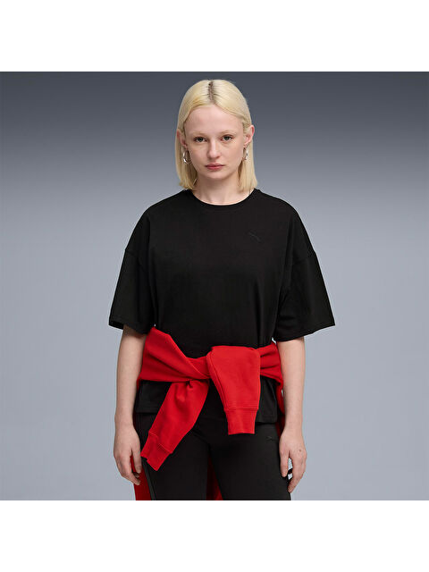 Puma Her Oversized Kadın Siyah Tişört - S000519050-19351