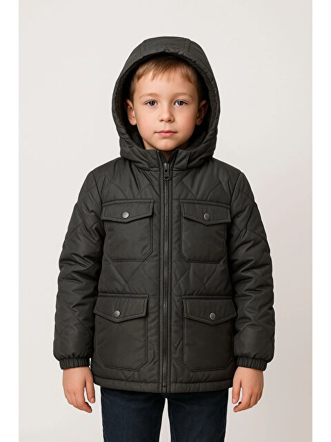 Myhanne Kapüşonlu Kışlık Erkek Çocuk Mont 4230 - S000459324-29666