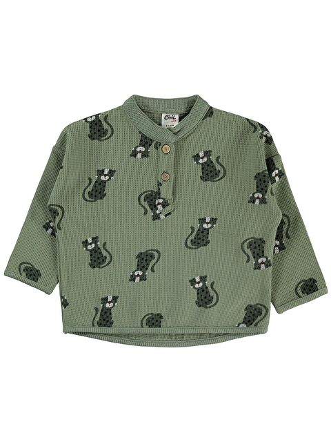Civil Baby Cute Tiger Baskılı 6-18 Ay Sweatshirt - Haki 12-18 Ay - S000511253-18547