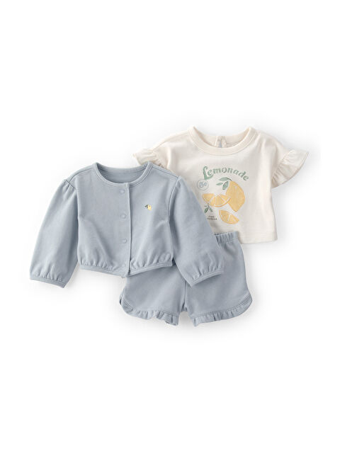 Carter's Kız Bebek Alt Üst Set 3 Ay-24 Ay Mavi