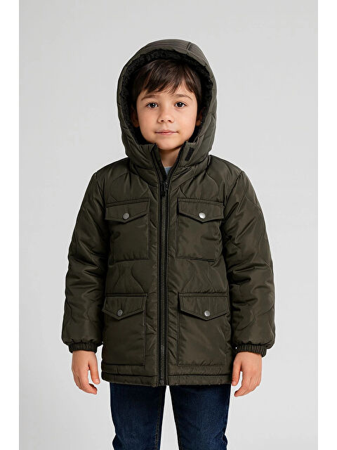 Myhanne Kapüşonlu Kışlık Erkek Çocuk Mont 4230 - S000459324-18547