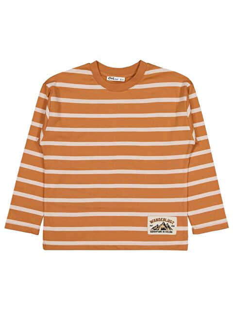 Civil Boys Wanderlust Armalı Çizgi Emp. 6-9 Yaş Sweatshirt - Turuncu 6-7 Yaş - S000512247-20013