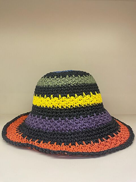 Luminos Butik Kadın Siyah El Örgüsü Hasır Şapka Hsr2066 - S000204260-15542