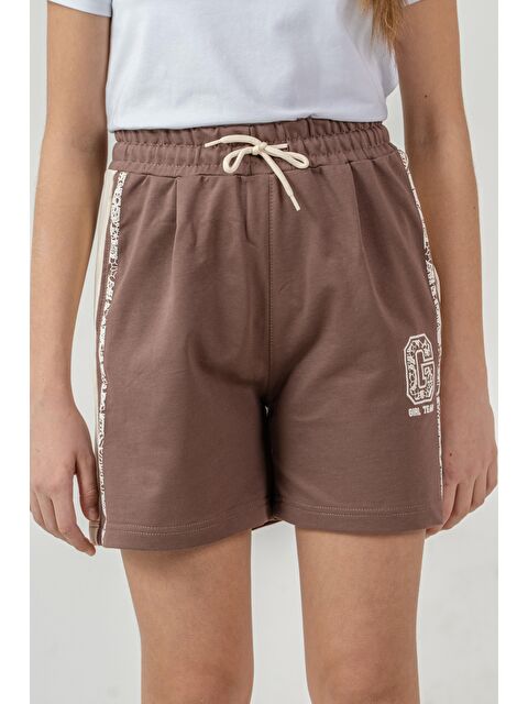 Mışıl Kids Girl Team Baskılı Yanlar Garnili Kız Çocuk Şort - S000513738-19413