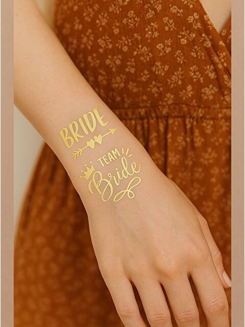 Parti Adresi Bride To Be Karışık Dövme Bekarlığa Veda Partisi Dövme Seti Gold - S000522834-20076