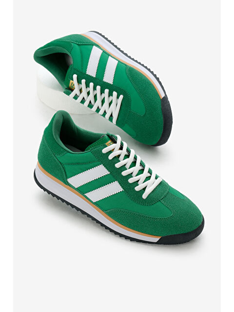 TONNY BLACK Unisex Yeşil Termo Taban Çift Şeritli Bağcıklı Spor Ayakkabı - S000493820-18194