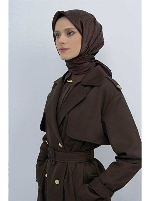 ARMİNE Saf İpek Twill Eşarp 9511D 80 - S000505022-26424