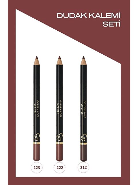 GOLDEN ROSE Lipliner Dudak Kalemi Seti No: 223-222-212 - S000415929-19413