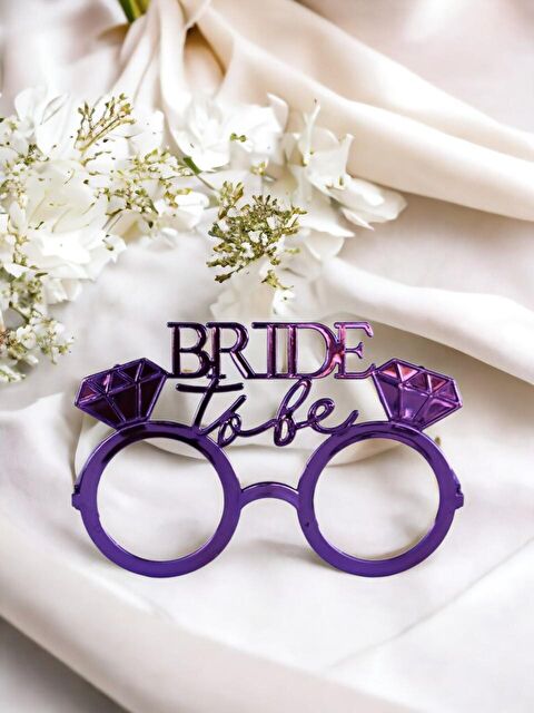 Parti Adresi Bride to be Bekarlığa Veda Partisi Gözlüğü Tek Taşlı Bride Gözlük Mor - S000522849-20042