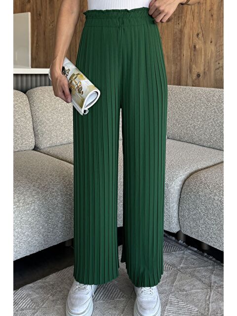 Gülseli Kadın Bel Lastikli Piliseli Bol Kesim Pantolon - S000445327-18194