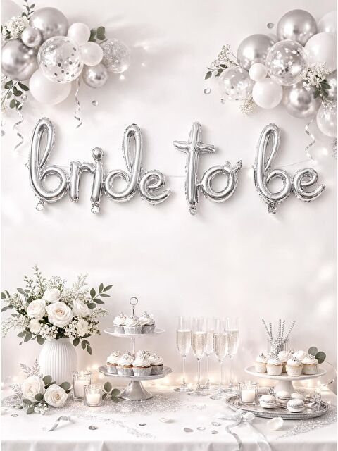 Parti Adresi El Yazılı Bride To Be Folyo Balon Gümüş - S000522852-18105