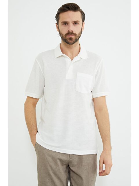 Fullamoda Desenli Tek Cepli Polo Yaka Tişört