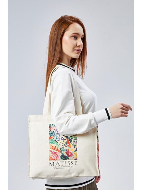 Bagg Kanvas Körükleri Matisse Baskılı Çanta - S000325192-19966