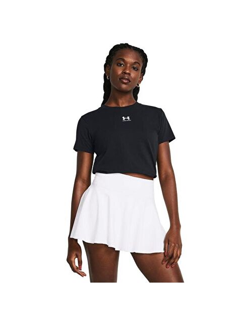 Under Armour Campus Core Kadın Siyah Yuvarlak Yaka Tişört