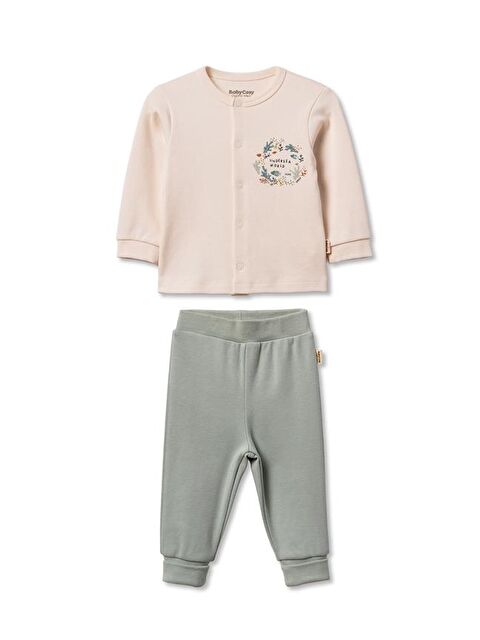 BabyCosy Organic  Bebek Alt Üst Takım %100 Organik Pamuk , Bebek - Yenidoğan- csy8215