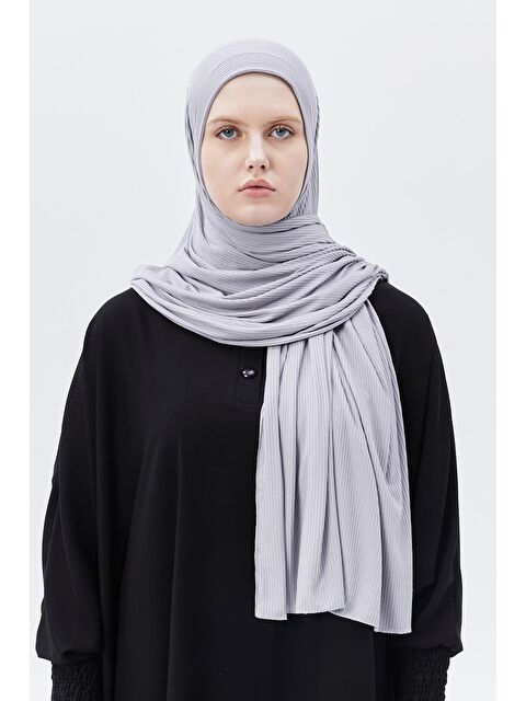 Altobeh Hazır Pratik Geçmeli Lüks Organik Çizgili Kaşkorse Şal Çapraz Hizalı - S000420225-20600