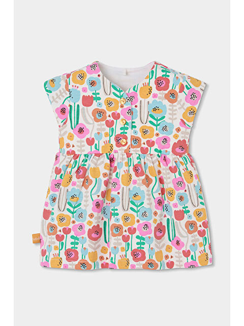 Boboli Çiçek Desenli Elbise 6-24 Ay Çok Renkli - S000530818-23173