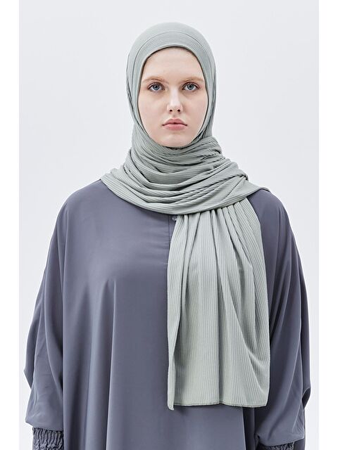 Altobeh Hazır Pratik Geçmeli Lüks Organik Çizgili Kaşkorse Şal Çapraz Hizalı - S000420225-26048