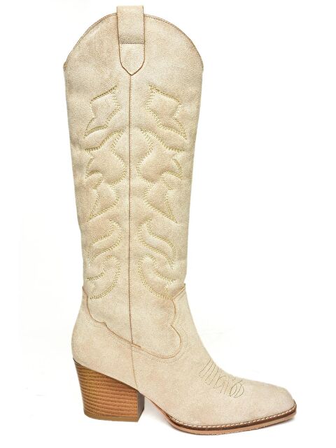 Fox Shoes T296815002 Bej Kadın Çizme - S000327020-19928