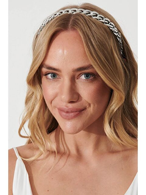 New Obsessions Shelley Metal Zincir Detaylı Kadın Taç Saç Aksesuarı - S000144733-18105